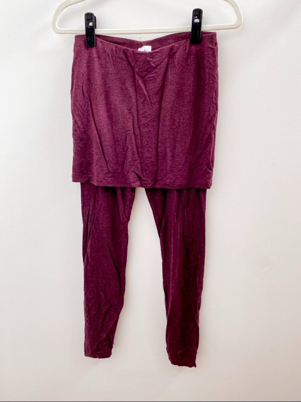 Cabi Burgundy Skirt Leggings - Size Small